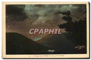 Old Postcard The Storm over the Valley of Lakes near Munster