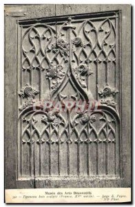 Old Postcard Musee Des Arts Decoratifs panel Wood Sculpting