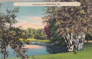 Pennsylvania Vernfield Greetings From Vernfiled