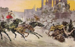 Ancient Rome, Chariot Race, Ben Hur? 1910's, Horses, Artist Signed