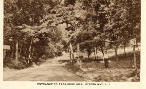 Postcard Early View of Entrance to Sagamore Hill, Oyster Bay, Long Island, NY.