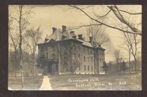 RPPC SAXTON'S RIVER VERMONT FARNSWORTH HALL VINTAGE REAL PHOTO POSTCARD