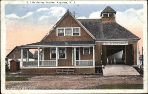 Anglesea New Jersey NJ US Life Saving Station 1923 Wildwood Cancel Postcard