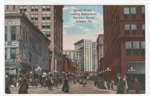 Broad Street Atlanta Georgia 1910c postcard