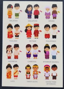 [AG] P41 Malaysia South East Asians Traditional Costumes 2012 (postcard) *New