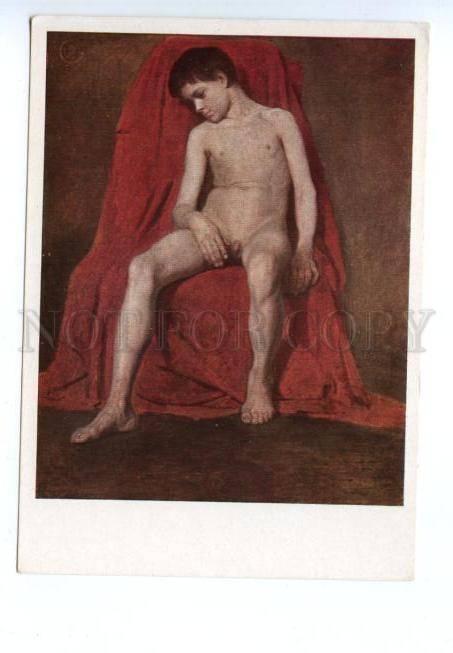 141770 Nude Boy Model by SURIKOV old Russian color PC