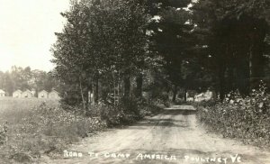 C.1910 RPPC Road to Camp America Azo Postcard P167