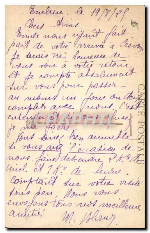 Postcard Old Embrun Vue Generale