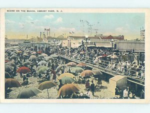 W-border BEACH SCENE Asbury Park New Jersey NJ AE9571