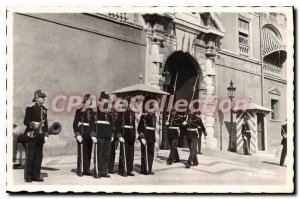 Old Postcard Monaco La Releve Of The Guard