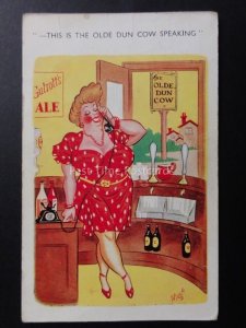 Milla: Comic Postcard Pub / Bar Maid Theme THIS IS THE OLDE DUN COW SPEAKING....