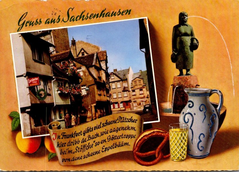 Germany Gruss Aus Sahsenhausen Franfurt am Main 1969