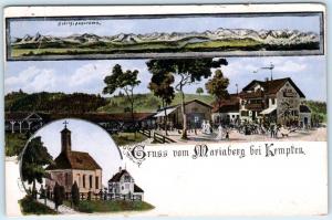 Gruss Vom  MARIABURG bei KEMPTEN, GERMANY    Postcard