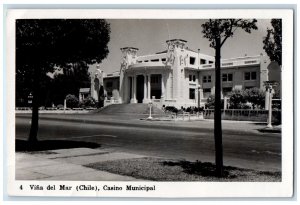 1955 Exposition Casino Municipal Vina Del Mar Chile RPPC Photo Postcard 