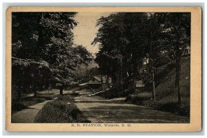 1907-15 R.R. Station Postcard Walpole New Hampshire  