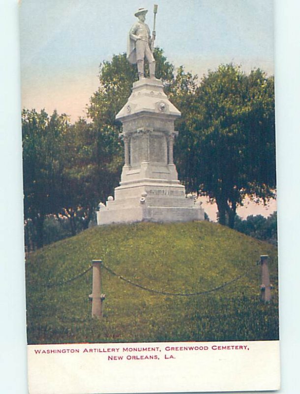 Divided-back MONUMENT SCENE New Orleans Louisiana LA AE7878