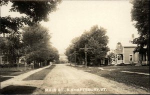 South Shaftsbury VT Main St. c1910 Real Photo Postcard