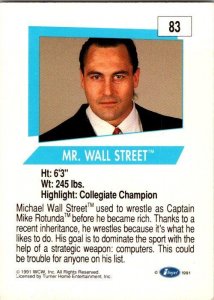 1991 WCW Wrestling Card Mr Wall Street  sk21246