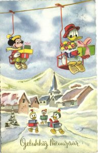 PC DISNEY, MICKEY MOUSE, DONALD, HUEY, DEWEY AND LOUIE, Vintage Postcard(b28682)