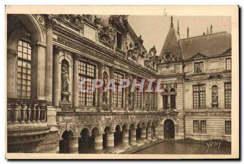 Old Postcard La Rochelle Inner courtyard of the Hotel de Ville