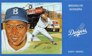 Sandy Amoros Brooklyn Dodgers Baseball Unused 