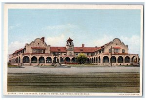 c1910's The Castaneda Santa Fe Hotel Las Vegas NM Fred Harvey Phostint Postcard