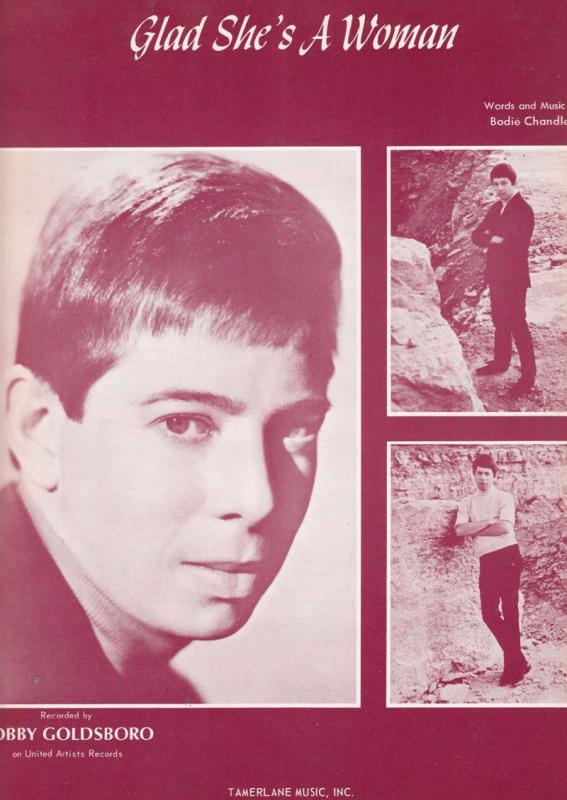 Glad She's A Woman Bobby Goldsboro XL Sheet Music