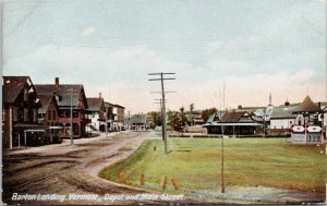 Barton Landing Vermont VT Depot & Main Street Unused Leighton Postcard F40