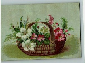 Gill's Prescription Drug Store Flower Basket Victorian Trade Card Phila PA 