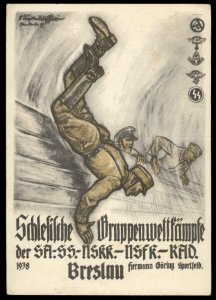 3rd Reich Germany SA SS NSFK RAD Sports Championships Breslau Propaganda  100269