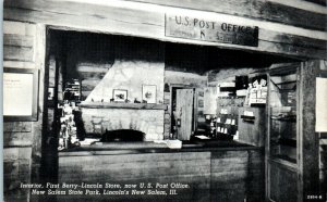 1940s First Berry-Lincoln Store New Salem Illinois Postcard