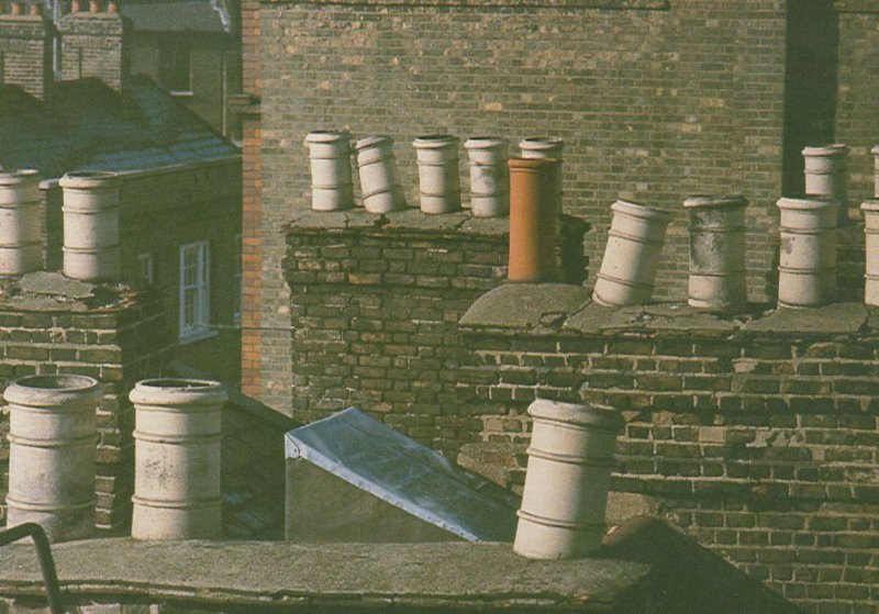 Canonbury Cross Street North London Chimney Pots 1980s Postcard