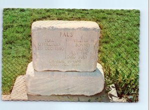 Postcard - The graves of Billy The Kid and two of his pals - Fort Sumner, N. M.