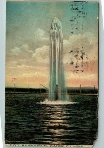 Baker City OR, Fountain at City Reservoir, Vintage Oregon c1909 Postcard 