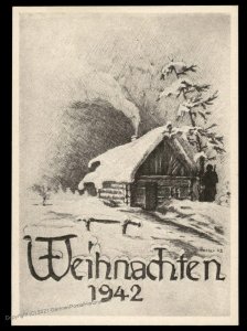 3rd Reich Germany 1942 Weihnacht Christmas Card Cover UNUSED 100661