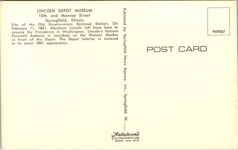 Illinois, Springfield - Lincoln Depot Museum - [IL-280]