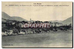 Old Postcard The Alps Embrun Durance and Roc Mountain Chateauroux left those ...