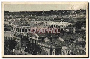 Old Postcard Nimes Les Arenes And Vue Generale