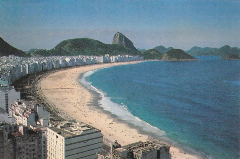 Aerial View Beach Rio De Janeiro Brazil 50 70 S Latin South America South America Brazil Postcard Hippostcard