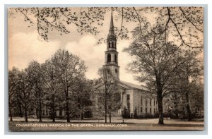 Vintage 1920's Postcard Congregational Church on the Green Norwalk Connecticut