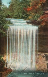 Vintage Postcard 1935 Clifty Falls Tourist Attraction Madison Indiana A. C. Hill