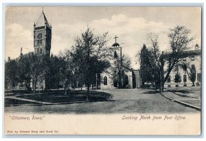 1907 Looking North From Post Office Exterior Building Ottumwa Iowa IA Postcard