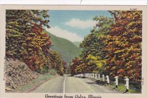Illinois Greetings From Galva Curteich