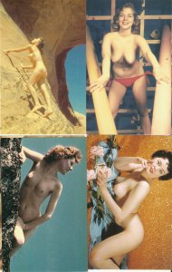 Nude postcards Lot of four (4) Modern repro of Classic Pin-Up  postcards