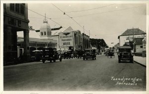 indonesia, JAVA SOERABAIA, Toendjoengan, Adler, Cars (1930s) RPPC Postcard