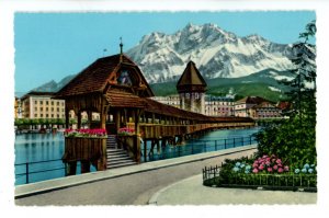 Switzerland - Luzern (Lucerne). Kapellbrucke, Water Tower