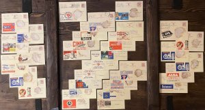 Lot 31 advertising postcards all Belgium Dico Osram Aeroxon Agfa Petrogaz Zemir 