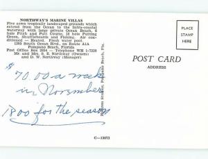 Pre-1980 COTTAGE SCENE Pompano Beach Florida FL c2666