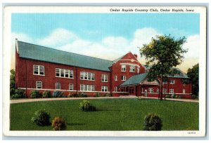 1944 Cedar Rapids Country Club Exterior Cedar Rapids Iowa IA Posted Postcard