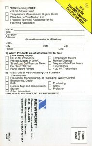 Stamford CT WORKBENCH PC Computer 1993 Newport Electronics Advertising Postcard